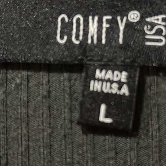 Knit Tunic top by Comfy in Black and Olive Green, Sz L - Picture 2 of 6